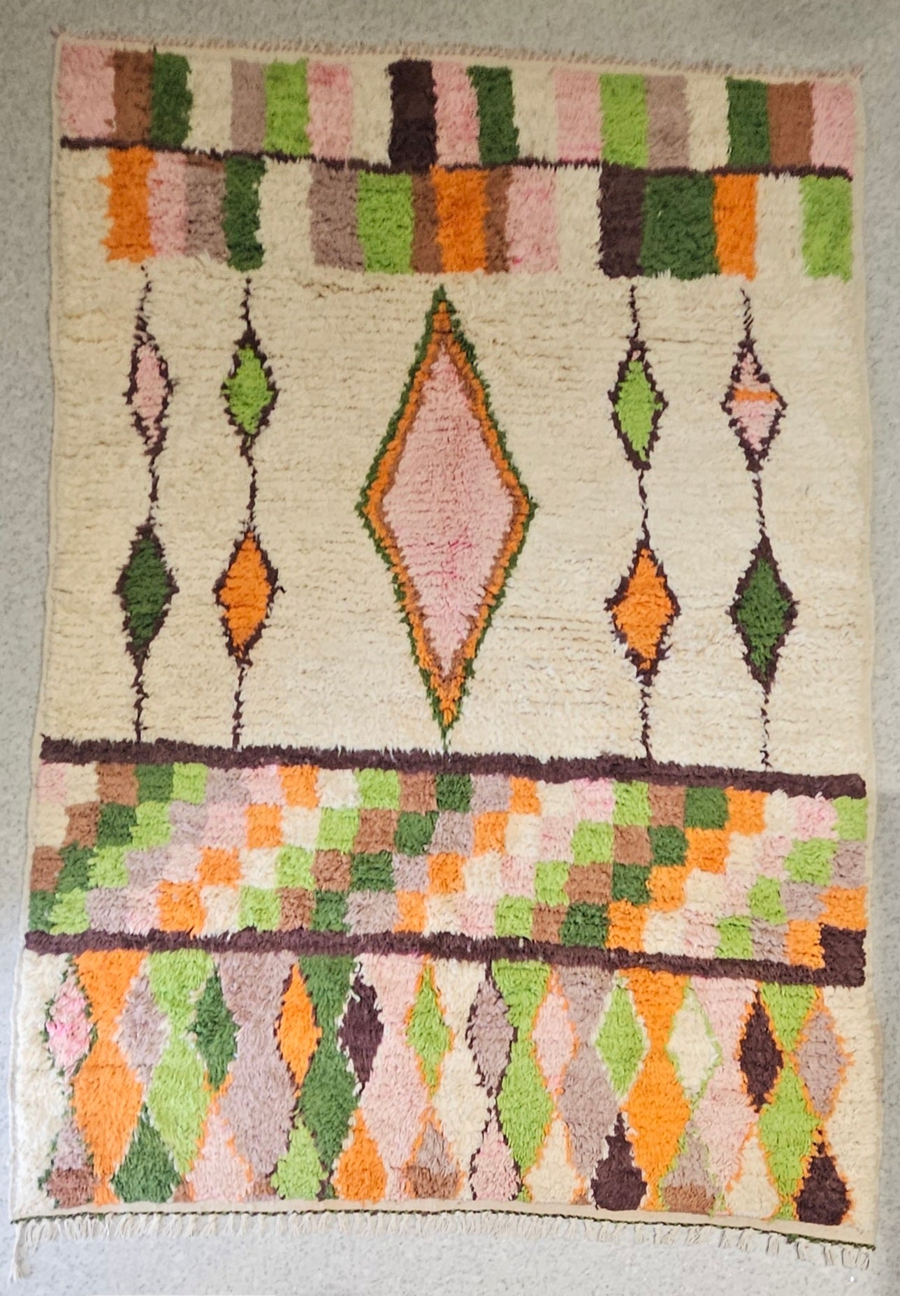 Large Moroccan Traditional Multicolored Rug 21