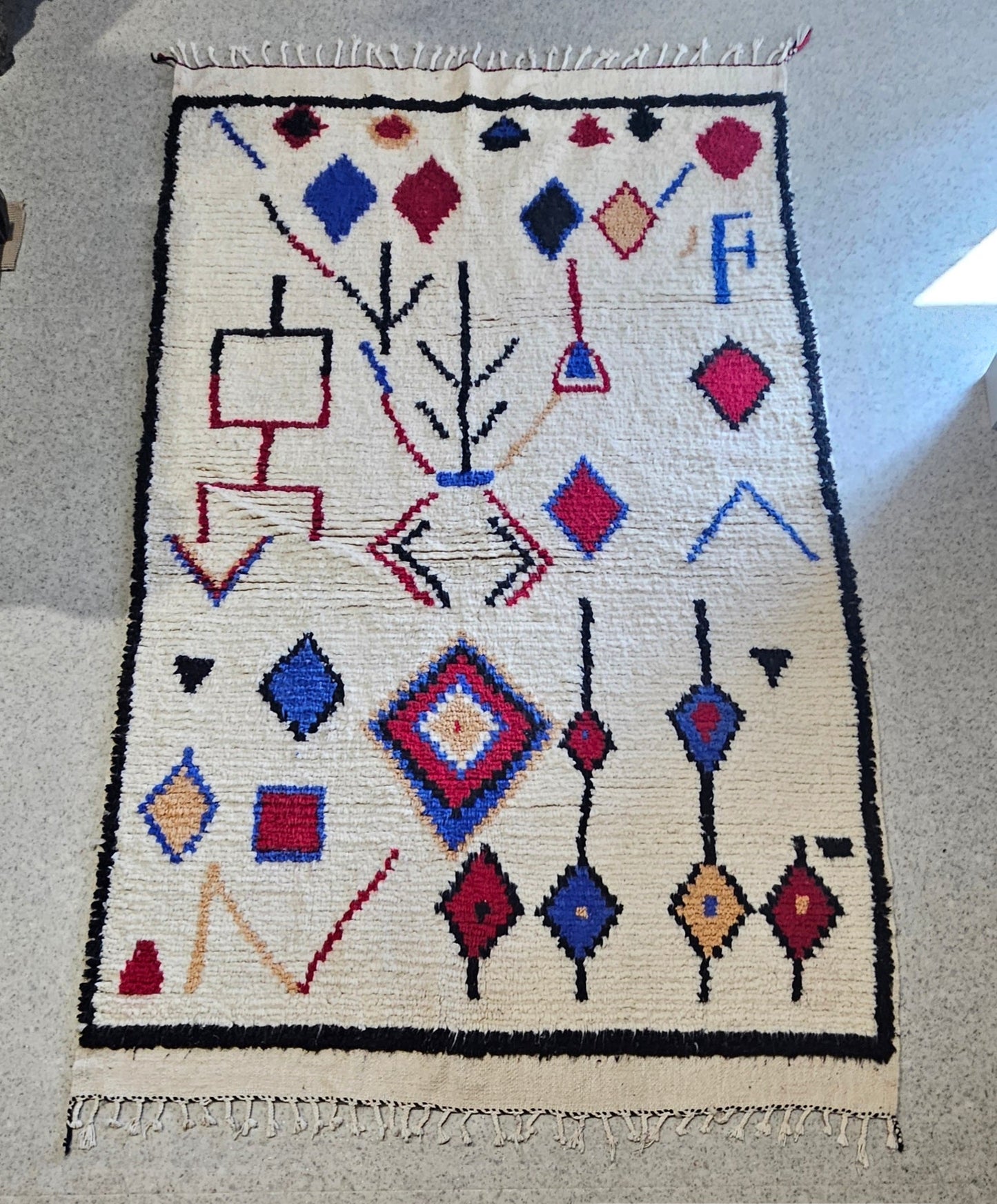 Large abstract multi coloured Moroccan rug 35