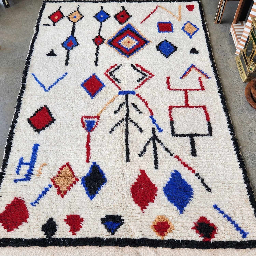 Large abstract multi coloured Moroccan rug 35