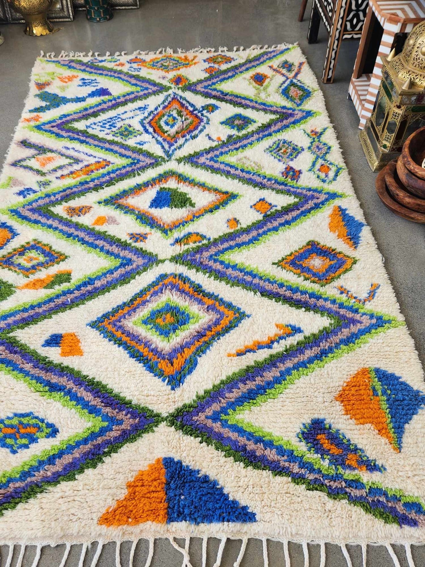 medium vibrant multi colour Moroccan rug