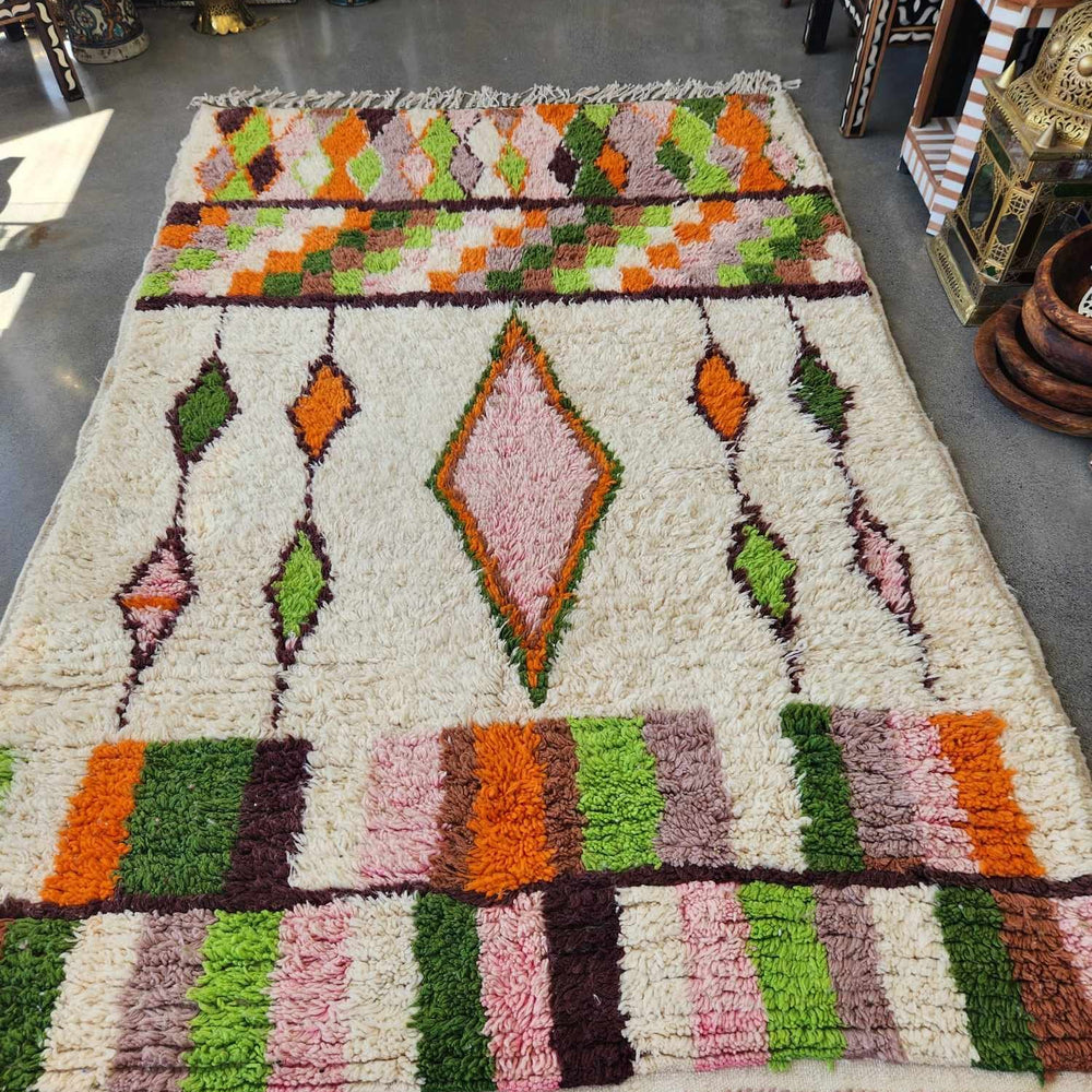 Large Moroccan Traditional Multicolored Rug 21