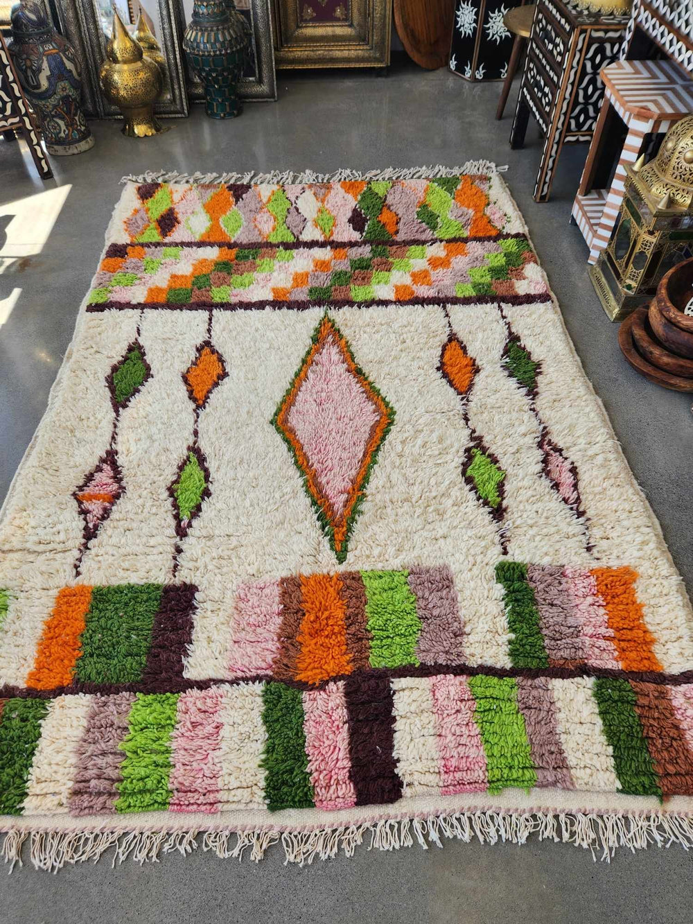 Large Moroccan Traditional Multicolored Rug 21