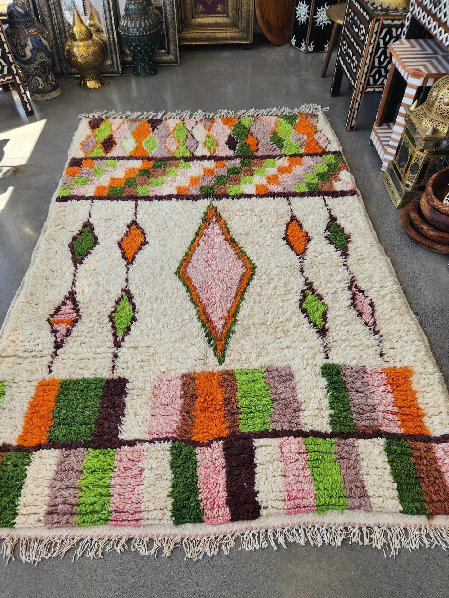 Large Moroccan Traditional Multicolored Rug 21