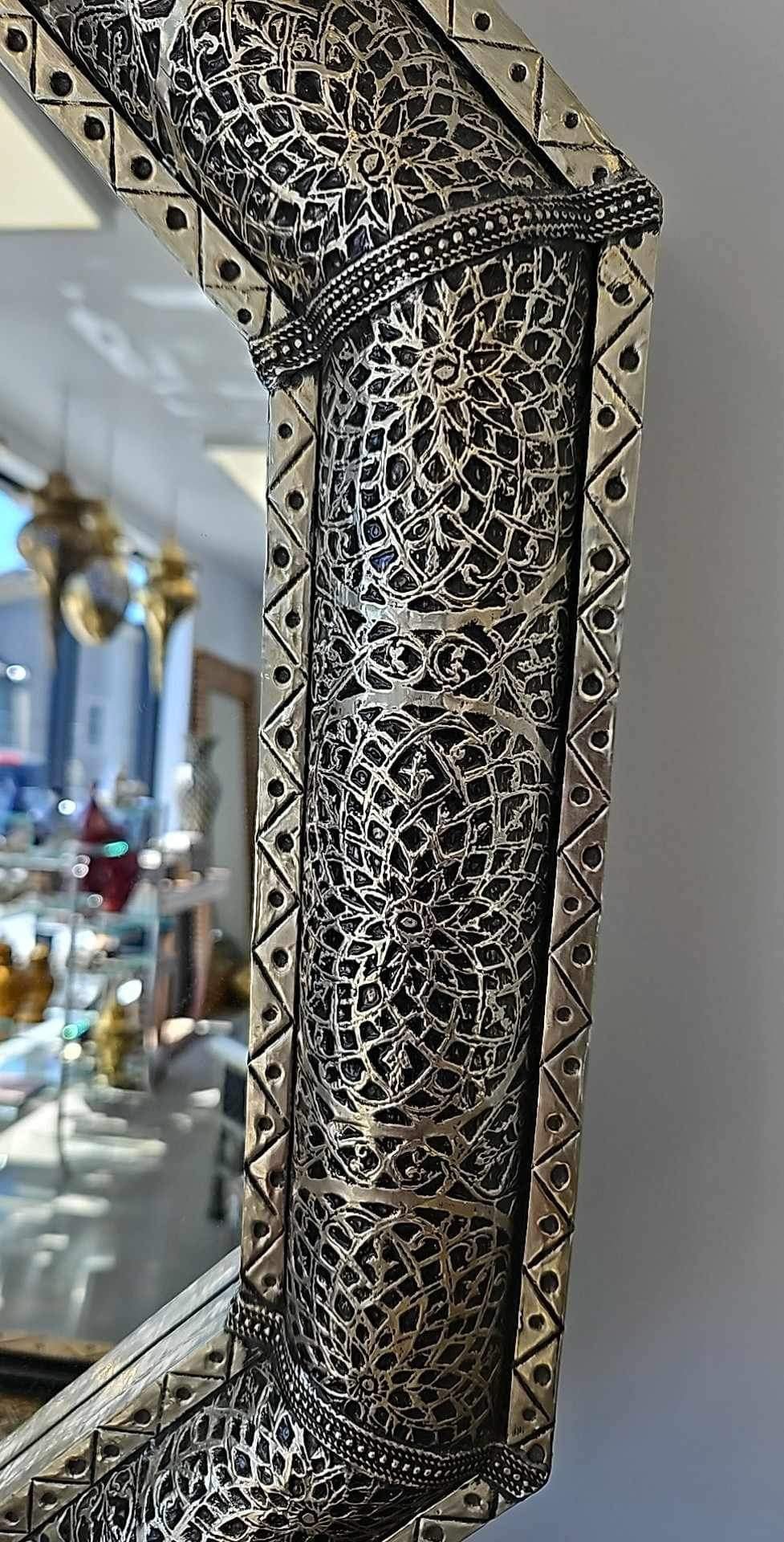 Ilham Moroccan Silver Mirror (Moon Pattern) – The Moroccan Importer