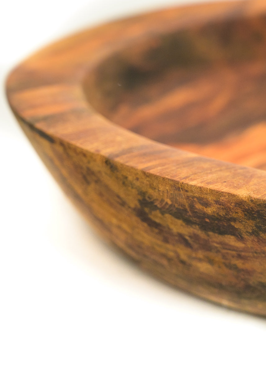 Olive wood rustic serving bowls